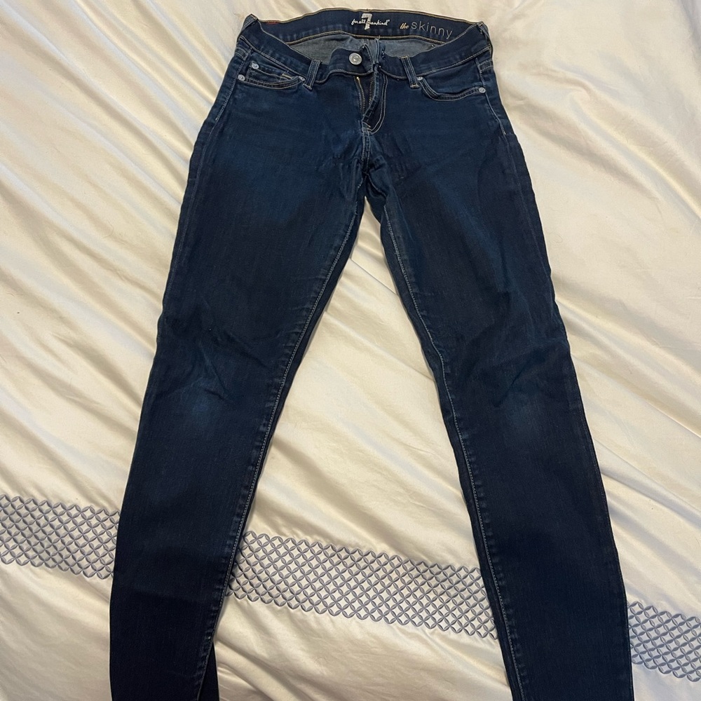 Dark wash, stretchy skinny jeans SEVEN FOR ALL MANKIND